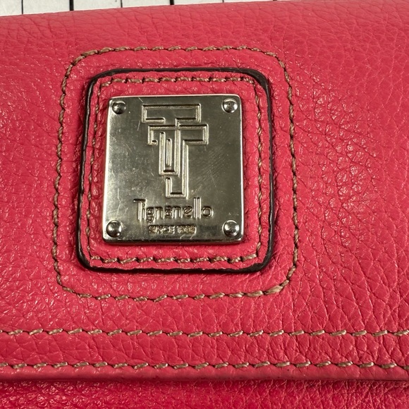 Tignanello Pink tri fold long Leather Wallet - Picture 2 of 11